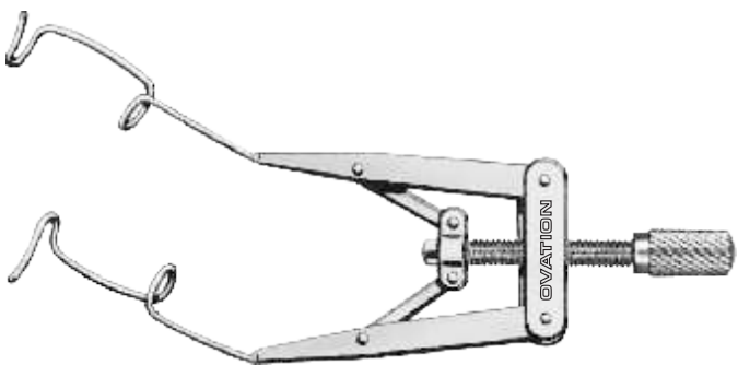Liebermann-Tennant Eye Speculum Fenestrated Open Blades For Temporal Placement